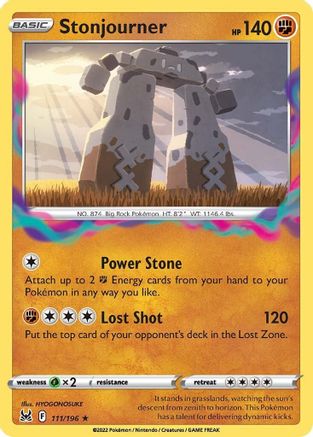 Stonjourner (111) Reverse Holofoil - Lost Origin