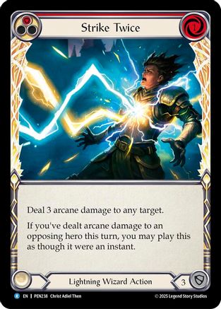 Strike Twice (Red) (PEN238) Rainbow Foil - Compendium of Rathe