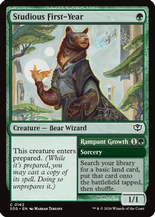 Studious First-Year (162) Foil - Secrets of Strixhaven