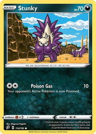 Stunky (114) Reverse Holofoil - Rebel Clash