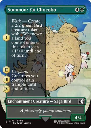 Summon: Fat Chocobo (Borderless) (371) Foil - FINAL FANTASY