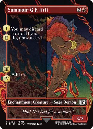 Summon: G.F. Ifrit (Borderless) (369) Foil - FINAL FANTASY
