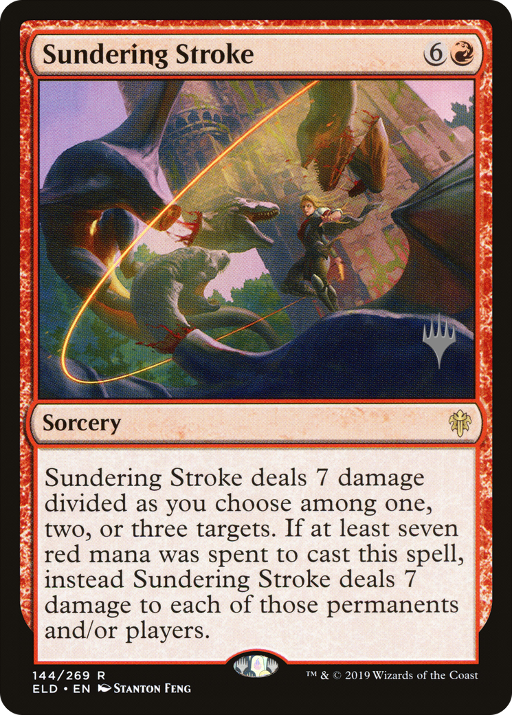 Sundering Stroke (144p) - Throne of Eldraine Promos Foil