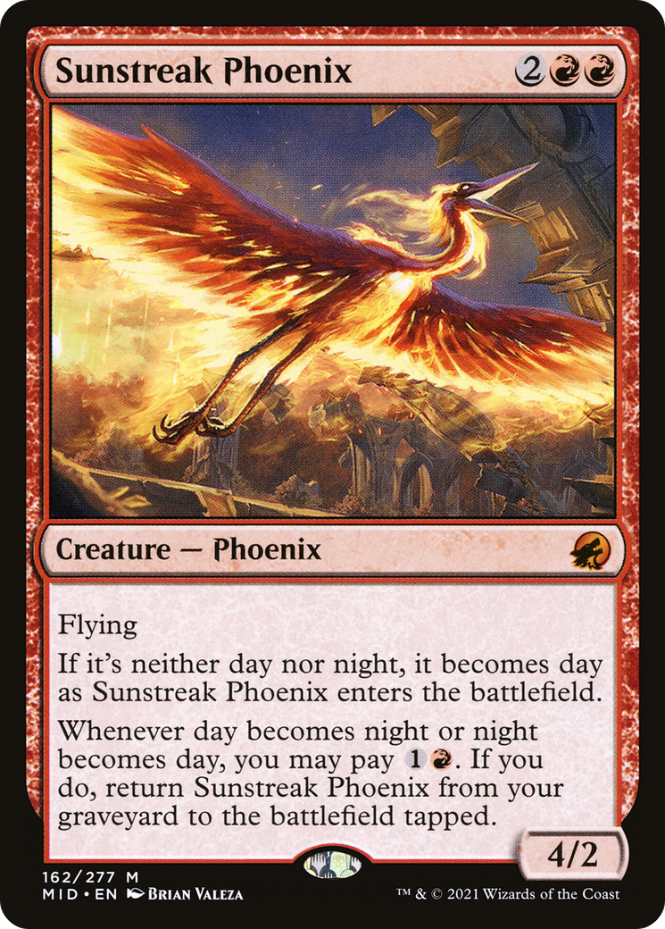 Sunstreak Phoenix (162) - Innistrad: Midnight Hunt Foil