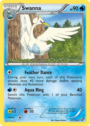 Swanna (37) Reverse Holofoil - Black & White