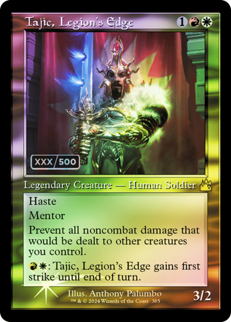 Tajic, Legion's Edge (Retro) (Serial Numbered) (385) Foil - Ravnica Remastered