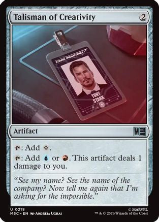 Talisman of Creativity (218) Surge Foil - Commander: Marvel Super Heroes