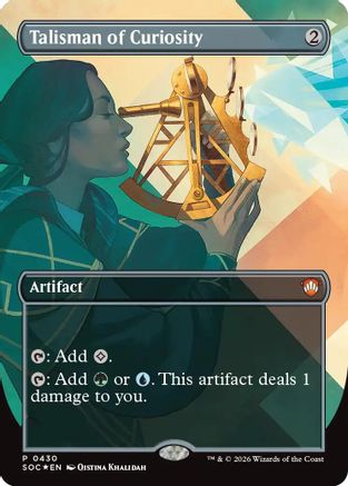 Talisman of Curiosity (Borderless) (430) Foil - Commander: Secrets of Strixhaven
