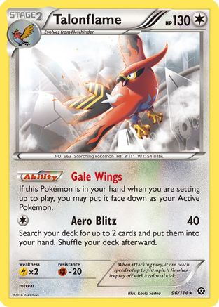 Talonflame (96) Reverse Holofoil - Steam Siege