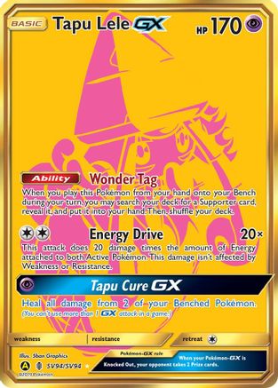 Tapu Lele GX (Gold) (SV94) Holofoil - Hidden Fates