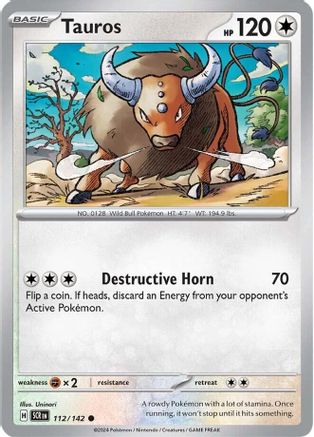 Tauros (112) Reverse Holofoil - Stellar Crown