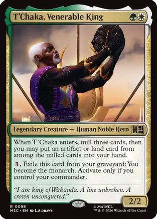 T'Chaka, Venerable King (098) Surge Foil - Commander: Marvel Super Heroes