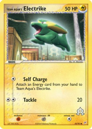 Team Aqua's Electrike (53) Reverse Holofoil - Team Magma vs Team Aqua
