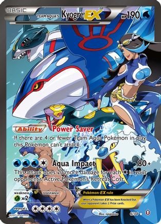 Team Aqua's Kyogre EX (Full Art) (6) Holofoil - Double Crisis