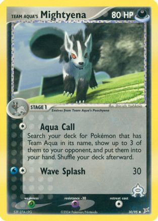 Team Aqua's Mightyena (30) Reverse Holofoil - Team Magma vs Team Aqua