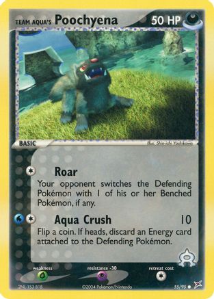 Team Aqua's Poochyena (55) Reverse Holofoil - Team Magma vs Team Aqua