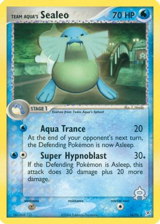 Team Aqua's Sealeo (16) Reverse Holofoil - Team Magma vs Team Aqua