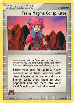 Team Magma Conspirator (82) Reverse Holofoil - Team Magma vs Team Aqua