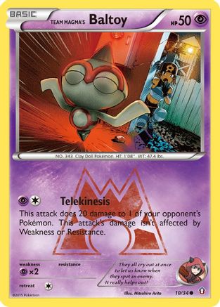 Team Magma's Baltoy (10) Reverse Holofoil - Double Crisis