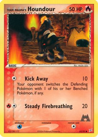 Team Magma's Houndour (63) Reverse Holofoil - Team Magma vs Team Aqua