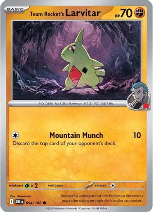 Team Rocket's Larvitar (94) Reverse Holofoil - Destined Rivals