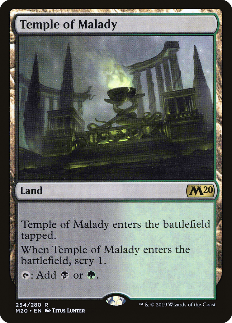 Temple of Malady (254) - Core Set 2020 Foil