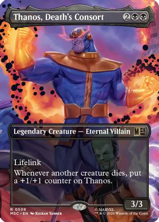 Thanos, Death's Consort (Borderless) (508) - Commander: Marvel Super Heroes
