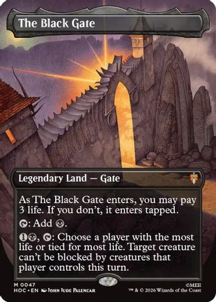 The Black Gate (Borderless) (047) Foil - The Hobbit: Eternal-Legal