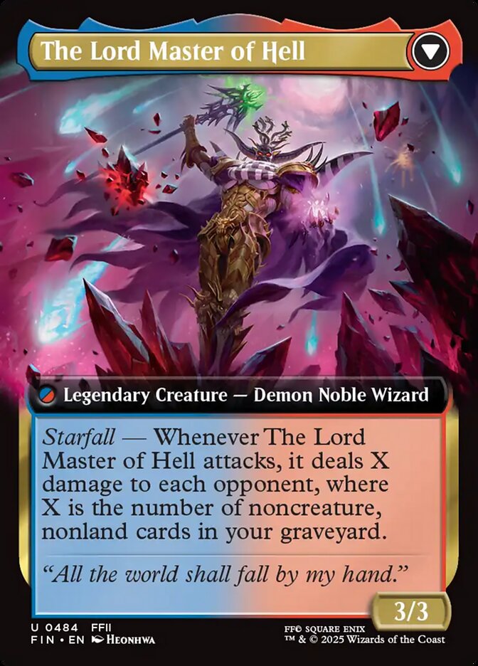 The Emperor of Palamecia // The Lord Master of Hell (Extended Art) (484) Foil - FINAL FANTASY