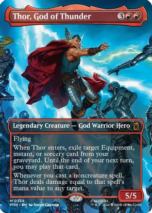 Thor, God of Thunder (Borderless) (338) Foil - Marvel Super Heroes