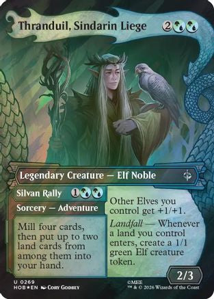 Thranduil, Sindarin Liege // Silvan Rally (Showcase) (269) Surge Foil - The Hobbit
