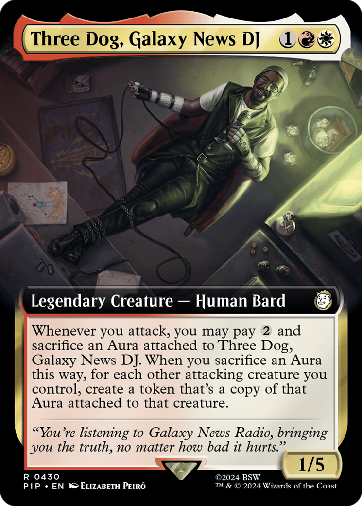 Three Dog, Galaxy News DJ (Extended Art) (430) Foil - Fallout