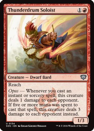 Thunderdrum Soloist (134) Foil - Secrets of Strixhaven
