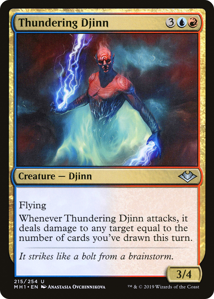 Thundering Djinn (215) - Modern Horizons Foil