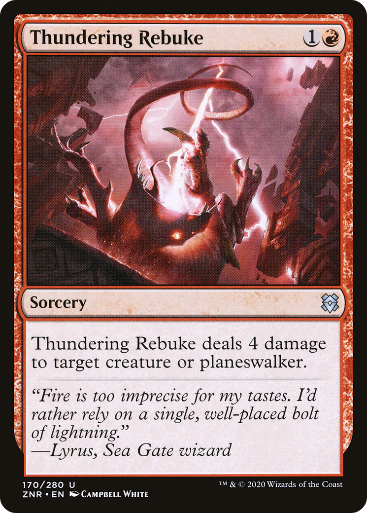 Thundering Rebuke (170) - Zendikar Rising Foil