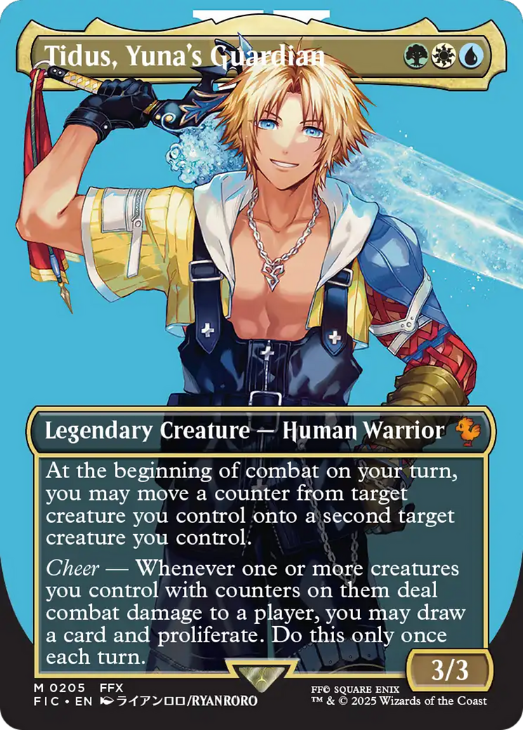 Tidus, Yuna's Guardian (205) (Borderless) Foil - Commander: FINAL FANTASY