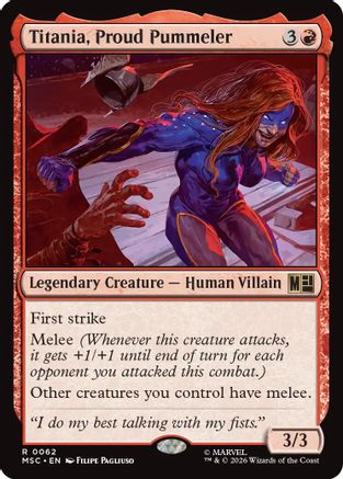 Titania, Proud Pummeler (062) Surge Foil - Commander: Marvel Super Heroes