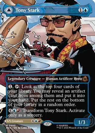 Tony Stark // The Invincible Iron Man (Borderless) (350) Foil - Marvel Super Heroes