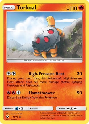Torkoal (11) Reverse Holofoil - Shining Legends
