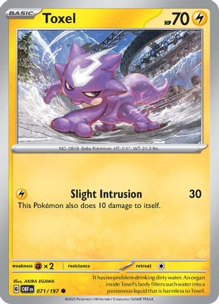 Toxel (71) Reverse Holofoil - Obsidian Flames