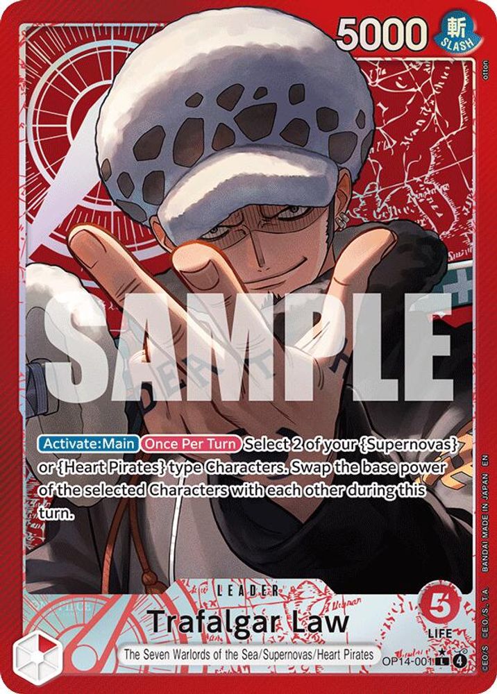 Trafalgar Law (Alternate Art) (OP14-001) Foil