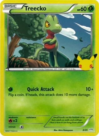 Treecko (3) Holofoil - McDonalds 25th Anniversary Promos