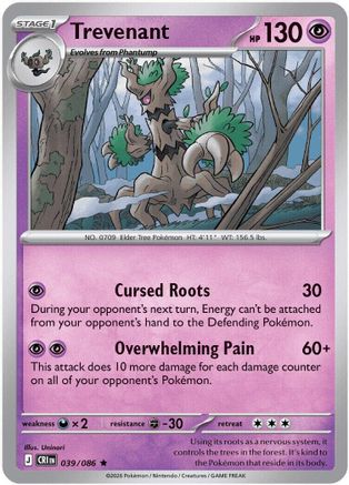 Trevenant (39) Reverse Holofoil - Chaos Rising