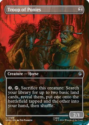 Troop of Ponies (Borderless) (199) Foil - The Hobbit
