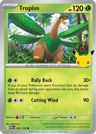 Tropius (5) Holofoil - 30th Celebration