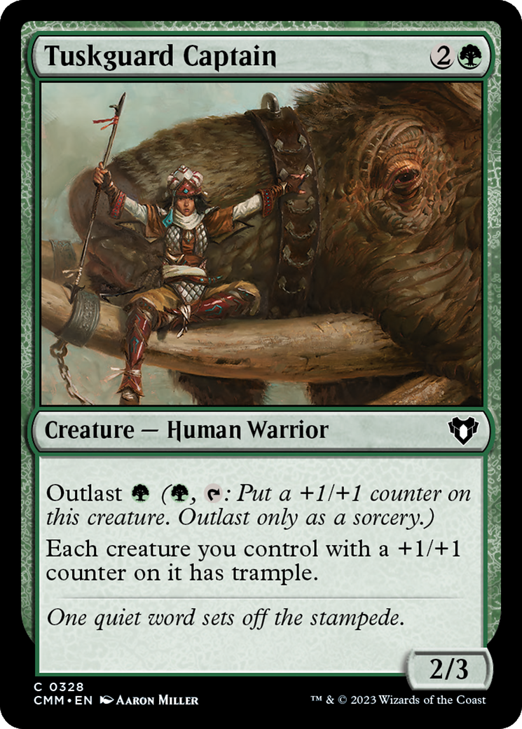 Tuskguard Captain (328) Foil - Commander Masters