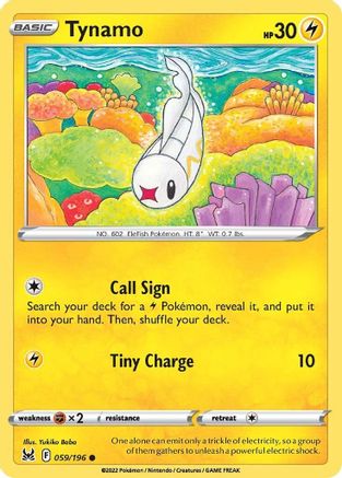 Tynamo (59) Reverse Holofoil - Lost Origin