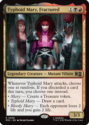 Typhoid Mary, Fractured (099) Surge Foil - Commander: Marvel Super Heroes