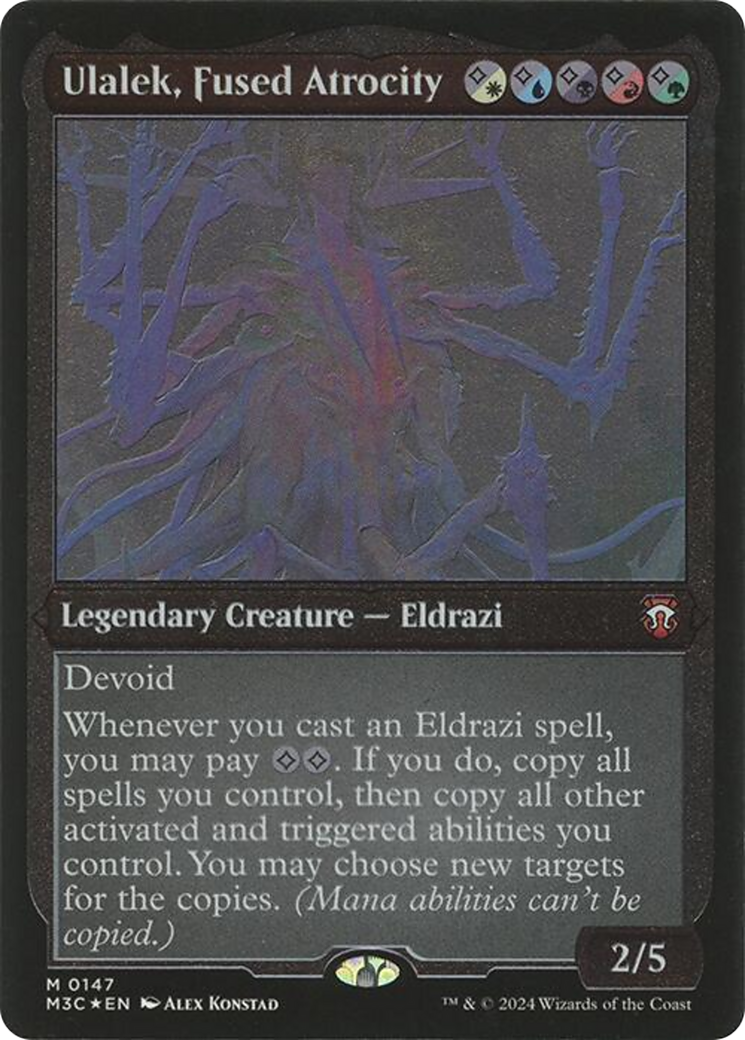 Ulalek, Fused Atrocity (Display Commander) (147) Etched Foil - Commander: Modern Horizons 3