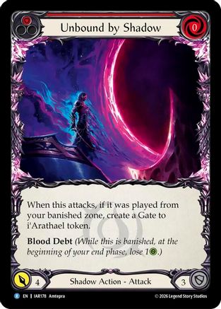 Unbound by Shadow (Red) (IAR178) Rainbow Foil - Usurp the Shadow Throne